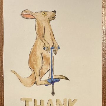 Student thank-you card